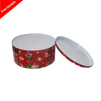 Boîte de conserve ronde pour aliments avec impression personnalisée en gros Boîte de rangement pour gâteau à la crème Bonbons Desserts Boîte de conserve pour biscuits Emballage en métal