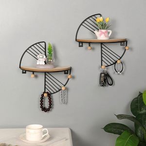 Punch-free Wall-mounted Decorative <b>Rack</b> Multifunctional Coat Hook Metal Hanger Storage <b>Rack</b> Suitable for Bedroom Living Room - Product Image 1