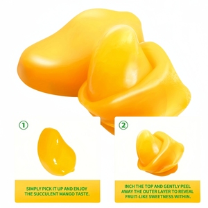 Holeywood 4D Peelableグミキャンディー62g再加工可能バッグスナックマンゴーオレンジフレーバーPeelerzグルテンフリーフルーツスナック - Product Image 3