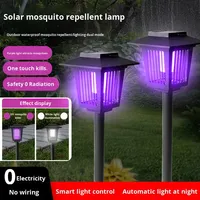Lampe Solaire Anti-Moustiques Personnalisée IP54 Étanche Piège Électrique Extérieur pour Route, Parc à Thème, Jardin, Aménagement Paysager, Maison, Camping
