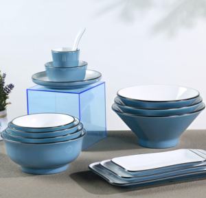 Tigela de Melamina Personalizada Ecológica para Servir Alimentos Estilo Clássico Oriental Conjunto de Tigelas para Salada para Festas e Casamentos - Product Image 4