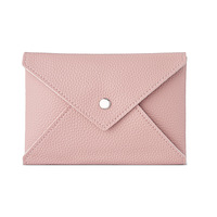 Dompet Amplop Wanita Bahan PU dengan Kancing, Desain Portabel untuk Penggunaan Sehari-hari & Hadiah, Tempat Kartu Serbaguna