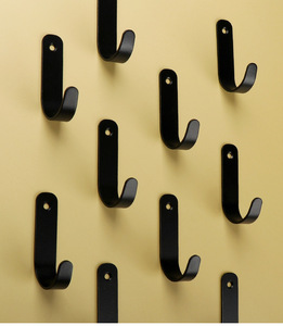 Single-Hole Detachable Single Damper Track Modern Coat Hanger Thick Wall Stainless Steel <b>Wardrobe</b> <b>Hanging</b> Hook Black+Light Gray - Product Image 1