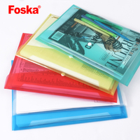 Foska A4 taille PP porte-documents en plastique sac de rangement de fichiers de bureau couleur claire organisateur de fichiers remplissage Foldert pour l'école et le bureau