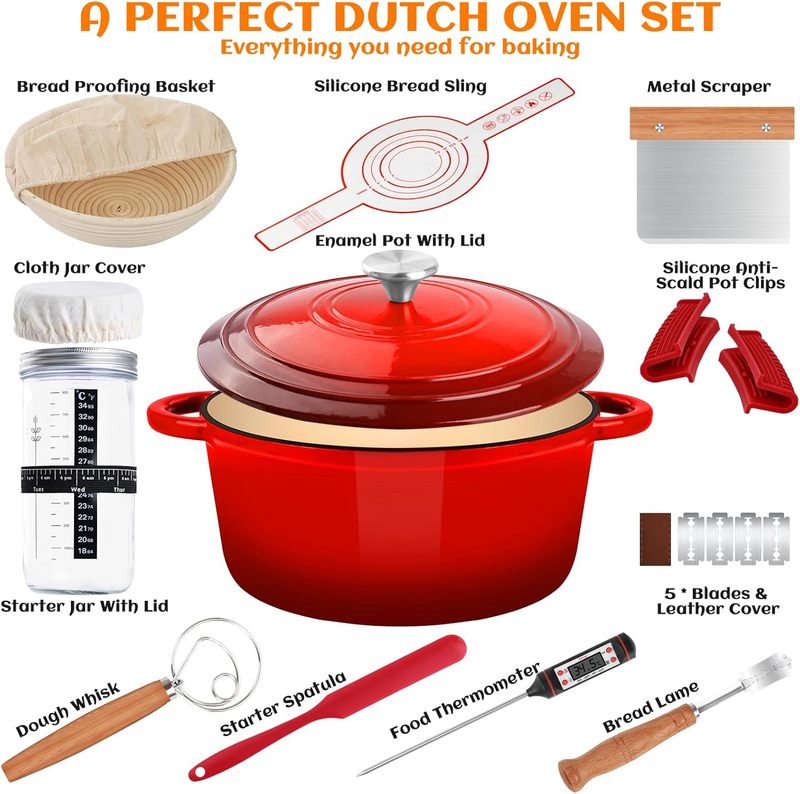 Enameled Cast Iron Dutch Oven Pot