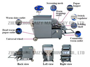 Machine <span class=keywords><strong>de</strong></span> tri et <span class=keywords><strong>de</strong></span> séparation pour Tenebrio Molitor, <span class=keywords><strong>vers</strong></span> <span class=keywords><strong>de</strong></span> <span class=keywords><strong>farine</strong></span> et <span class=keywords><strong>vers</strong></span> <span class=keywords><strong>de</strong></span> blé - Product Image 3