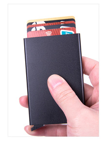 Portefeuille fin personnalisé en aluminium de haute qualité Porte-cartes en métal Porte-cartes Pop Card Wallet - Product Image 6