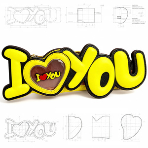 <b>Y2K</b> I Love You Ita <b>Bag</b> Crossbody Purse 3D Letter Transparent Display Romantic Kawaii Shoulder <b>Bag</b> for Date Festival - Product Image 4