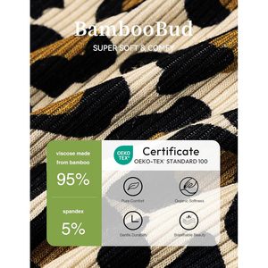 Leggings para Niñas Pequeñas BambooBud, Paquete de 2, Acanalados, Estampados, de Viscosa de Bambú, Talla 4T, Pantalones Casuales de Fácil Colocación - Product Image 5