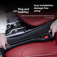 Lot de 2 organiseurs de console universels en ABS, anti-chute, pour combler les espaces latéraux, support de téléphone, remplisseur d'espace de siège de voiture, pour kits intérieurs de voitures