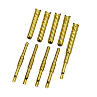 Composants électroniques à courant élevé mâle femelle 1.5mm laiton plaqué or Aviation broches à ressort connecteur batterie CNC usinage