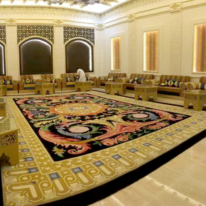 Sang Trọng 100% New Zealand Len Lụa Tay Tufted Thảm Đệm Ba Tư Phòng Khách Thảm Có Thể Giặt Cầu Nguyện Đồng Bằng Thiết Kế Mới 1 Mảnh - Product Image 1