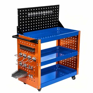 Armoire à outils industrielle en acier, 4 tiroirs, système de verrouillage à clé, roulettes, capacité de charge de 300 kg, OEM, garantie de 3 ans, garage - Product Image 6