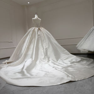 สำหรับ XX68 ชุดแต่งงานแบบยาวแขนกุดผ้าซาตินทรงหวานประดับลูกไม้คริสตัลลายดอกไม้ - Product Image 3