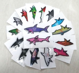 Omerta Cartoon Shark Vinyl Sticker Waterproof Gloss Lamination Promotional Gift PVC Material - Product Image 1
