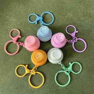 Mini porte-clés cube avec boutons ronds à pression, jouet anti-stress, porte-clés lumineux personnalisable pour promotion - Product Image 3