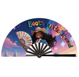 Éventails en bambou et plastique écologiques personnalisés, styles classiques traditionnels, sculptés avec des anges, pour la promotion publicitaire, artisanat en bambou - Product Image 2