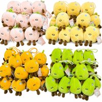 Schattige fruit- en groente knuffels - watermeloen ananas aardbei - 15cm polyester sleutelhanger hangers zakformaat poppen groothandel