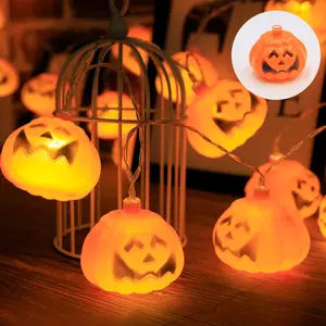 2023 Lampu Halloween tata letak adegan 1.5m Led kelelawar labu lampu tali untuk dekorasi liburan luar ruangan