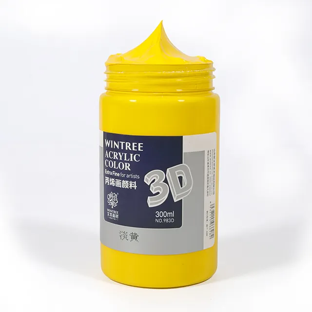 Wintree Factory OEM 300ML Pigments riches non toxiques bon marché sans décoloration imperméable pour toile tissu art chaussure bricolage peinture acrylique