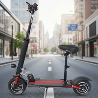 Nouvelle trottinette électrique à deux roues pour adultes de 10 pouces avec siège, design pliable, moteur sans balais 350W, batterie au lithium 36V10Ah, autonomie 25-45KM, capteur T10