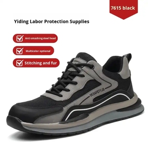 Chaussures de travail légères toutes saisons pour hommes OEM, anti-écrasement, anti-perforation, respirantes, industrielles - Product Image 4