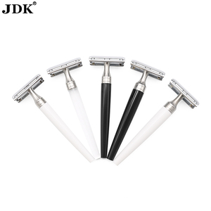 Maquinilla de afeitar de seguridad tradicional JDK al por mayor <span class=keywords><strong>para</strong></span> hombres, superventas, afeitadora manual de metal OEM ODM con mango de madera, embalaje profesional - Product Image 6