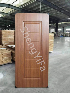 Puerta de panel WPC de apertura Manual de superficie acabada de dormitorio insonorizada impermeable de diseño moderno personalizado - Product Image 5