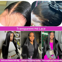 13x6 vente en gros sans colle Full hd dentelle avant perruques de cheveux indiens vierges cuticules alignées perruques de cheveux humains vierges bruts