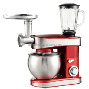 3 In 1 Stand Mixer 6L 1200W Heavy Duty Stainless Steel Dough Food Stand Mixer With Juice Blender Meat Grinder