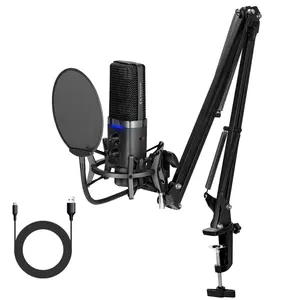 Mic Professional Studio Microphone Kit USB Mic with Arm Stand for Podcast Streaming