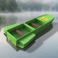 Bateau de pêche modulaire en PE pour deux personnes avec flotteurs latéraux, conception robuste et épaissie à montage rapide, écologique et recyclable, idéal pour les travaux en étang