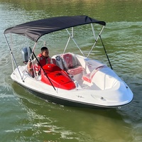 Fournisseur direct de bateaux en Chine, bateau à moteur miniature en fibre de verre de 15 pieds sur mesure