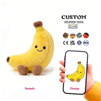 La nouvelle peluche tendance en forme de mangue jaune, fabriquée sur mesure, est réalisée avec un artisanat brodé et un tissu doux, une poupée en peluche personnalisée