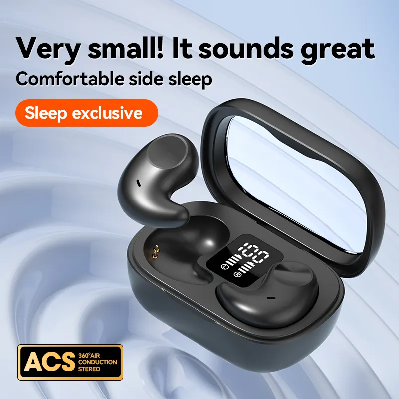 Auriculares para dormir, Bluetooth V5.3 Touch Baja latencia Auriculares inalámbricos Bluetooth de alta fidelidad