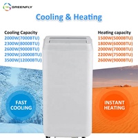 Climatiseur portable électrique GREENFLY JJPRO 12000 BTU, refroidissement et chauffage, mini climatiseur pour usage domestique, télécommande, commande par application