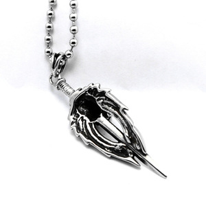 Yunnique – collier avec pendentif épée gothique unisexe, en acier inoxydable 316, bijoux de fête, style européen et américain - Product Image 1