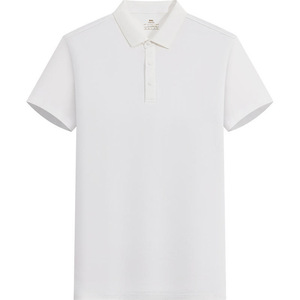 เสื้อโปโลผ้าฝ้ายสำหรับทุกเพศสีทึบแห้งเร็วชุดทำงานฤดูร้อน 2XL สวมใส่ได้ทุกวัน - Product Image 4