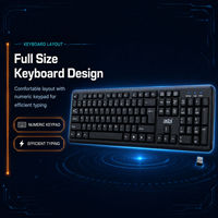 Pemasok ASTA 2.4G Keyboard nirkabel dan Mouse combo baterai optik HITAM 800 1200 1600 DPI Mouse kustom kantor untuk PC Desktop