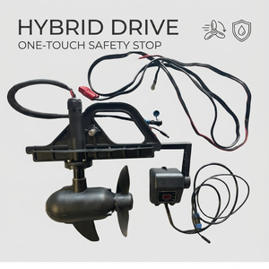 Moteur de pêche à la traîne hors-bord tendance pour kayak, bateau, canoë, propulsion <span class=keywords><strong>hybride</strong></span>, arrêt de sécurité à une touche, 12V 24V, sans balais, haute efficacité - Product Image 1