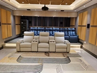 Europäischer Stil Modernes Massivholz Elektrisches Multifunktions-Sofa-Set für KTV Freizeitclub Heimkino Wohnzimmer