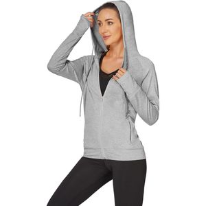 Sweat-shirt à fermeture éclair intégrale pour femme FOXA, respirant, avec poches, sweat-shirt de sport - Product Image 2