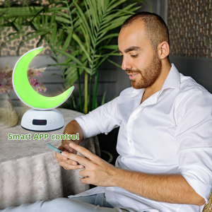 Regalo musulmán Lámpara De Luna Diente azul Mp3 Corán Altavoz App Control Audio Digital Led Night Light Quran Player - Product Image 5