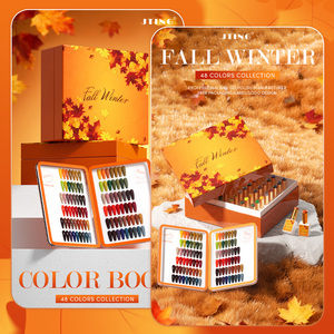 JTING Nägel liefert Salon freies Design einzigartige saisonale Herbst Winter 48 Farben Sammlung Gel Nagellack Set Box OEM Private Label - Product Image 5