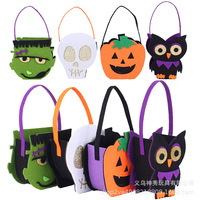 Sac en tissu pour bonbons d'Halloween, sac cadeau, sac de fête à thème citrouille, araignée, chauve-souris, fantôme, sorcière