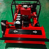 Tondeuse à chenilles télécommandée industrielle 15 CV à moteur hybride pour la coupe de l'herbe en pente en vignobles et vergers