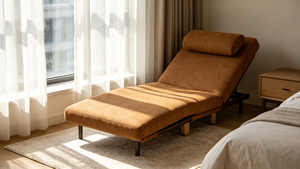 Orange Foldable <strong>Sofa</strong> <strong>Bed</strong>, 2-in-1 Convertible <strong>Single</strong> Chair <strong>Bed</strong> for Small Space Living Room Bedroom - Product Image 6