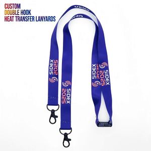 Correa de Cuello con Hebilla de Seguridad Personalizada por Sublimación, Porta Tarjetas de Identificación, Correa de Poliéster con Doble Gancho, Regalo Promocional - Product Image 1