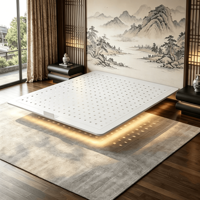 Lit suspendu au design industriel moderne, cadre métallique, gain de place, support de matelas durable pour chambre à coucher, appartement, hôtel, école