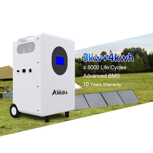 Station d'alimentation mobile au lithium tout-en-un avec roues robustes, 4 kWh, 3 kW, stockage d'énergie solaire, batteries lithium-ion, stock européen - Product Image 1